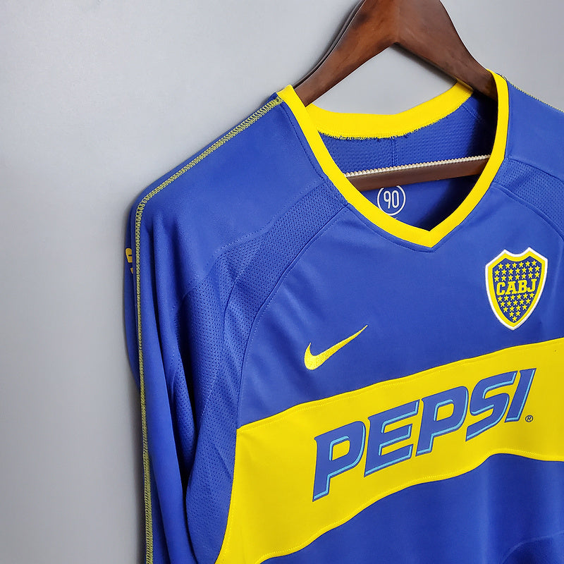 Camiseta Retro Boca Juniors 03/04 - Manga Larga