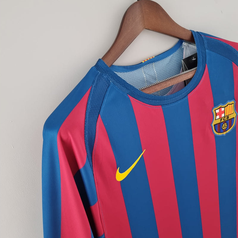 Camiseta Retro FC Barcelona 05/06 - Manga Larga