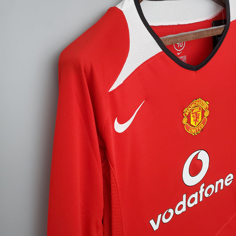 Camiseta Retro Manchester United 04/06 - Manga Larga