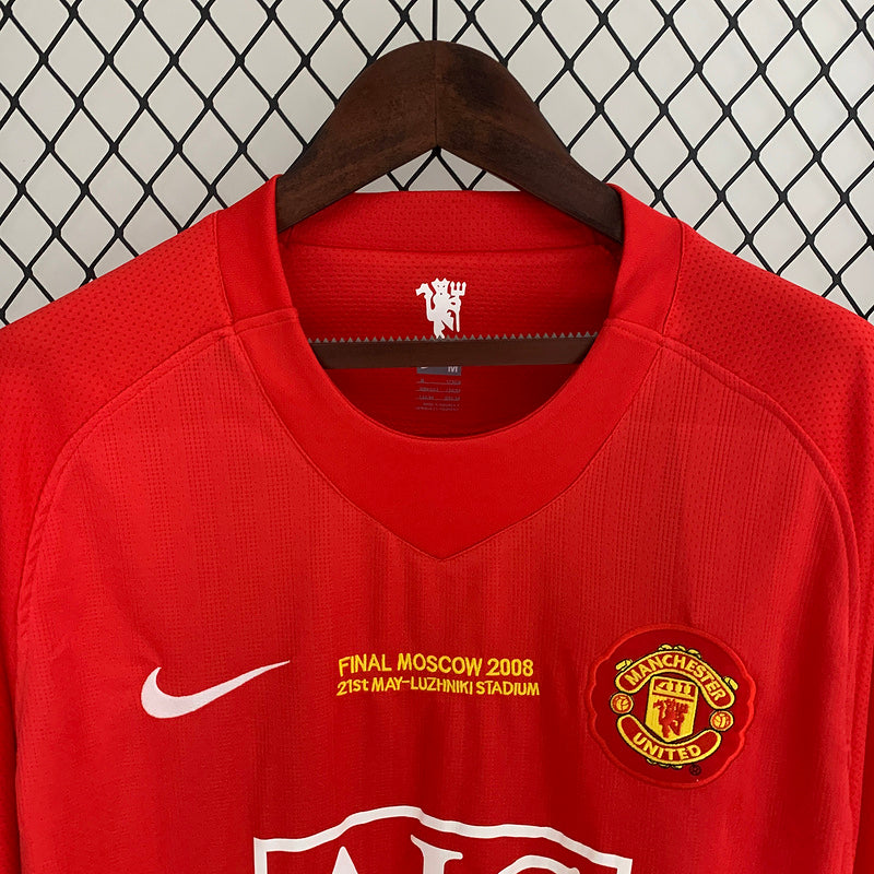 Camiseta Retro Manchester United 07/08 - Manga Larga