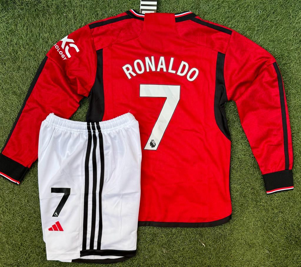 Conjunto Manchester United - Manga Larga - Ronaldo 7