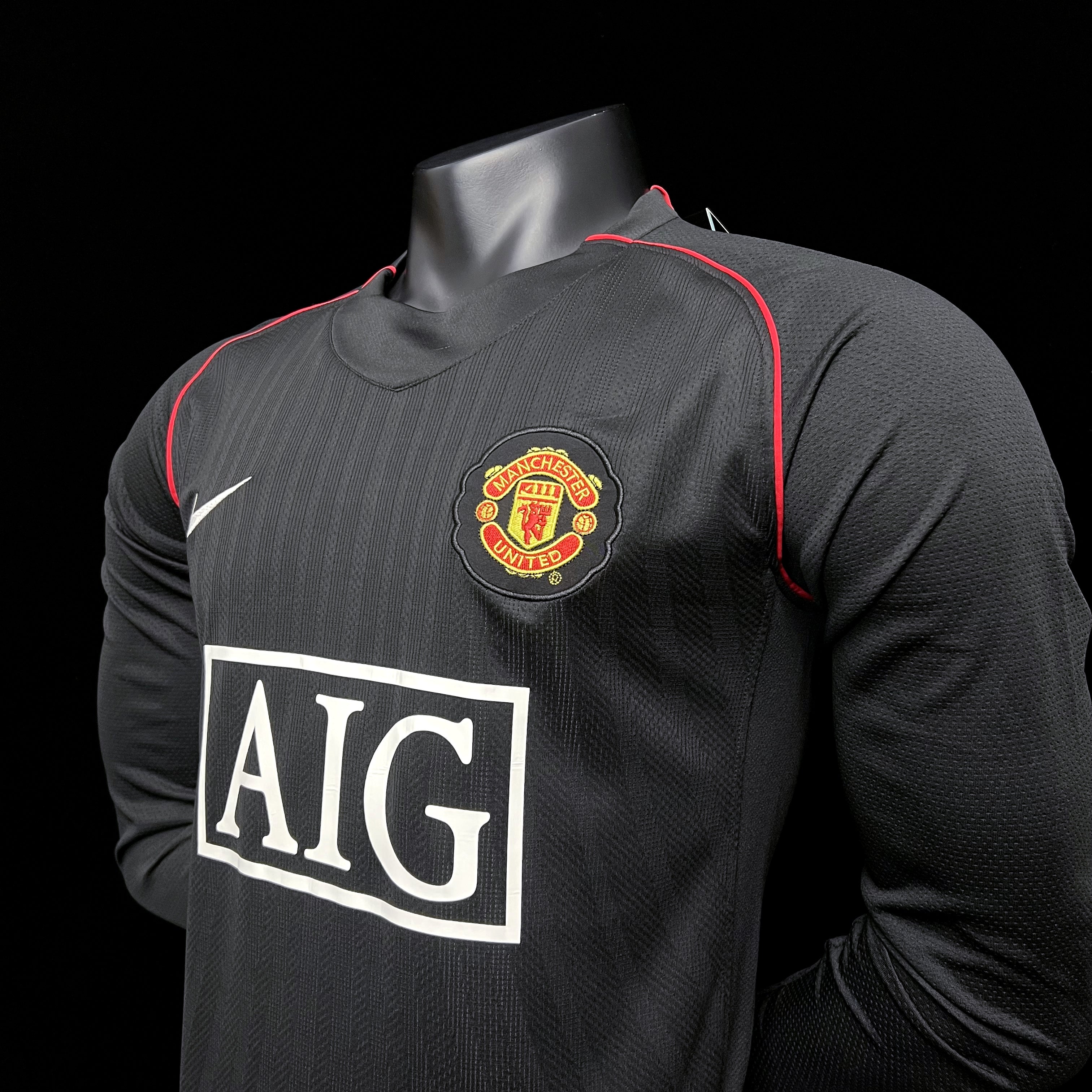 Camiseta Retro Manchester United 07/08 - Visita - Manga Larga