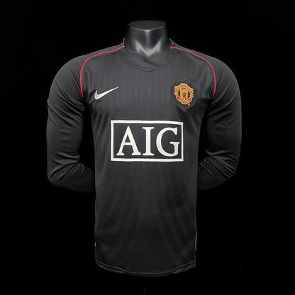 Camiseta Retro Manchester United 07/08 - Visita - Manga Larga