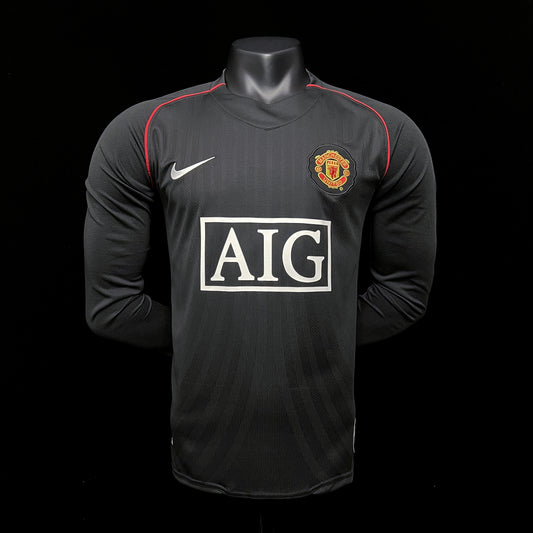 Camiseta Retro Manchester United 07/08 - Visita - Manga Larga