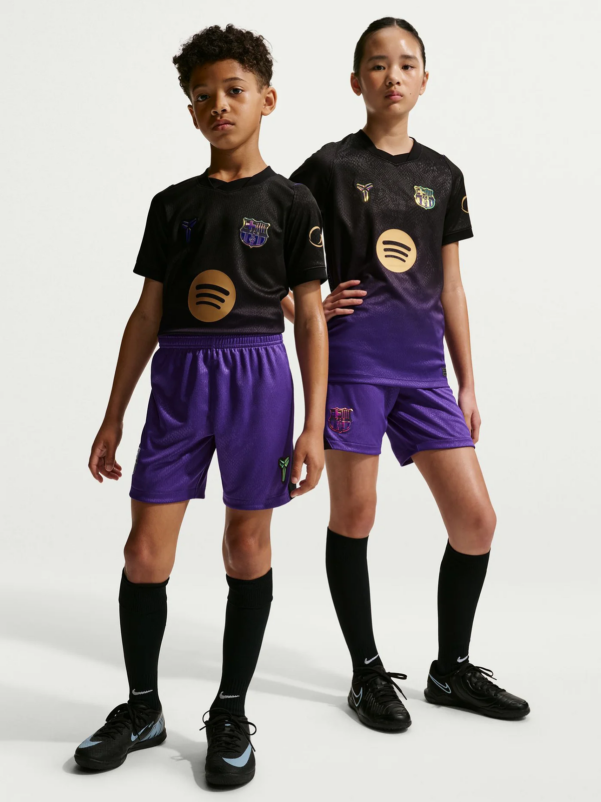 Conjunto Niño Barcelona 2026 Primera Tercera Equipacion Morado