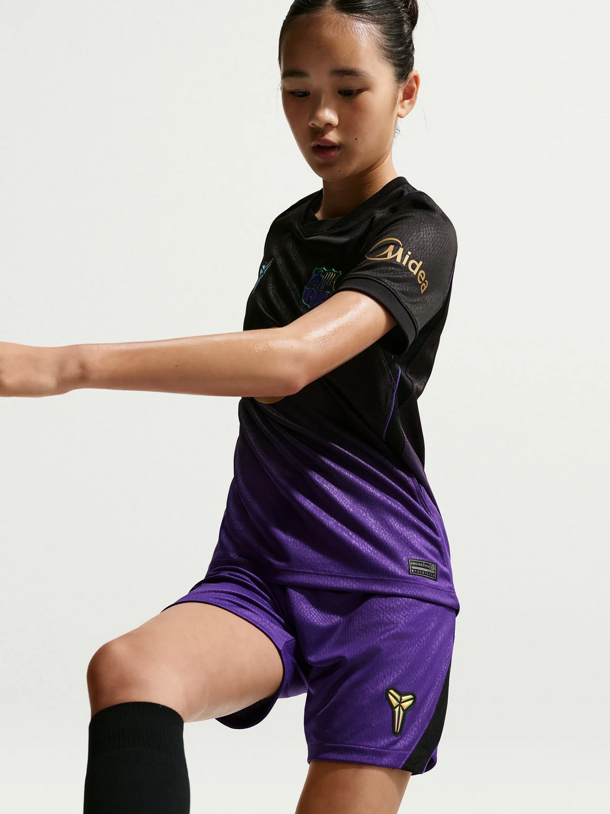 Conjunto Niño Barcelona 2026 Primera Tercera Equipacion Morado